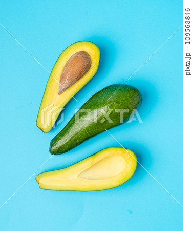 Avocado Isolated, Whole Avokado, Green Avocados Slice, Fresh Alligator Pear, Long Avocado Fruit Avocado Isolated, Whole Avokado, Green Avocados Slice, Fresh Alligator Pear, Long Avocado Fruit 109568846
