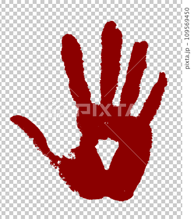 手印、黑墨水、血膠 109569450