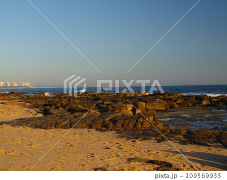 The rocky beach of Mooloolaba, Queensland, Sunshine Coast, Australia. The rocky beach of Mooloolaba, Queensland, Sunshine Coast, Australia. 109569935