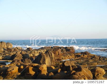 The rocky beach of Mooloolaba, Queensland, Sunshine Coast, Australia in the morning. The rocky beach of Mooloolaba, Queensland, Sunshine Coast, Australia in the morning. 109571267