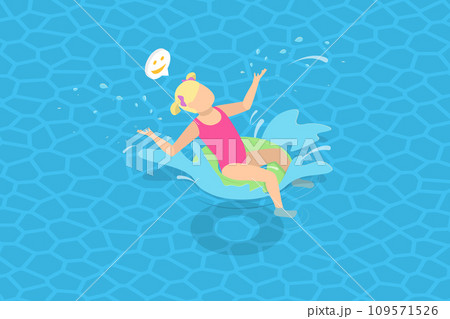 3D Isometric Flat Vector Illustration of Happy Childhood 109571526