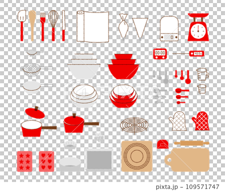Illustration of confectionery supplies Illustration of confectionery supplies 109571747