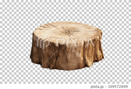 an old tree stump against white floor isolated an old tree stump against white floor isolated 109572699