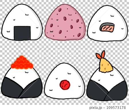 いろいろなおにぎりのイラスト 109573178