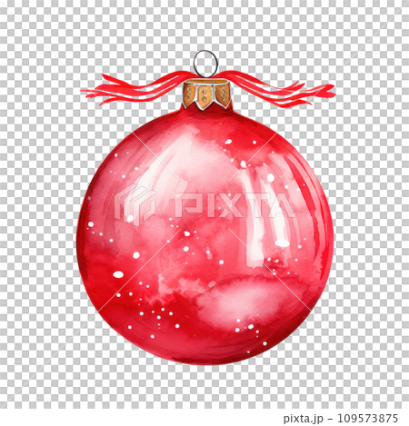 watercolor christmas decoration element isolated watercolor christmas decoration element isolated 109573875