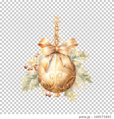 watercolor christmas decoration element isolated watercolor christmas decoration element isolated 109573893