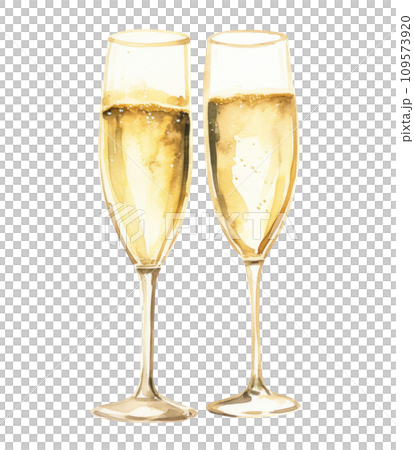 gold champagne flutes isolated gold champagne flutes isolated 109573920
