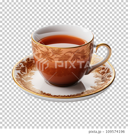 a cup of hot tea isolated a cup of hot tea isolated 109574196