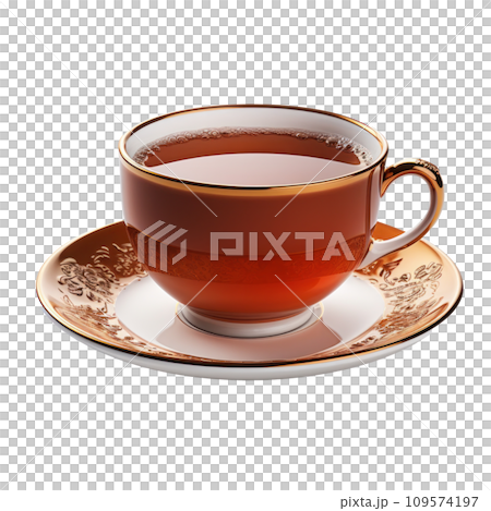a cup of hot tea isolated a cup of hot tea isolated 109574197