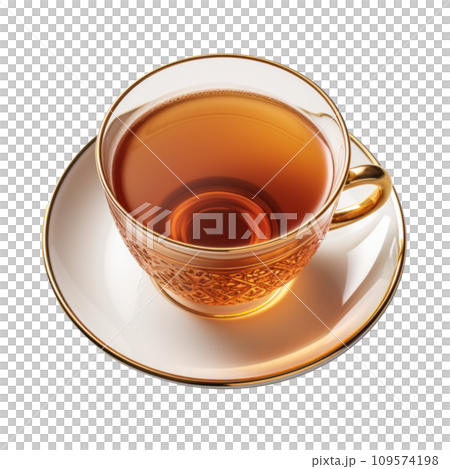 a cup of hot tea isolated a cup of hot tea isolated 109574198