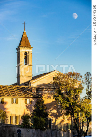 View of Church of San Pietro in Montorio at sunset in Rome View of Church of San Pietro in Montorio at sunset in Rome 109574560