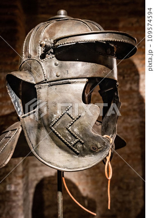 Ancient roman armor for warriors and gladiators close up Ancient roman armor for warriors and gladiators close up 109574594