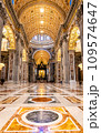 St. Peter's Basilica interior hall and altar in Vatican, Italy 109574647