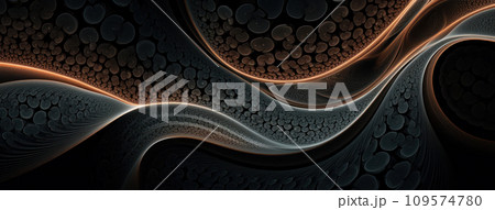 AI-generated content. 3D Abstract Design Background with Wavy and Spiral Fractal Patterns, Generative AI AI-generated content. 3D Abstract Design Background with Wavy and Spiral Fractal Patterns, Generative AI 109574780