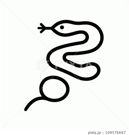 一筆書きのヘビのイラスト素材 [109576667] - PIXTA