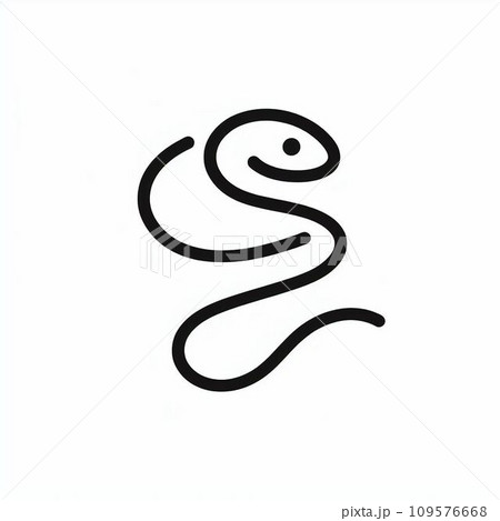 一筆書きのヘビのイラスト素材 [109576668] - PIXTA
