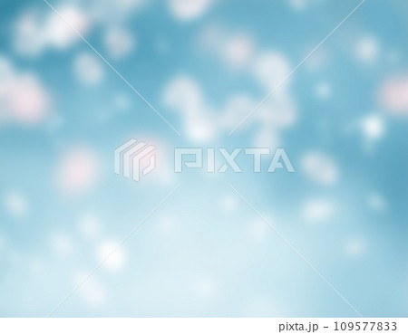青空に雪が舞うような幻想的なイメージ　AI生成画像 109577833