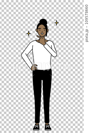 African woman posing confidently African woman posing confidently 109578660