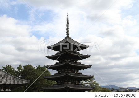 奈良興福寺の晩秋の風景 奈良興福寺の晩秋の風景 109579030