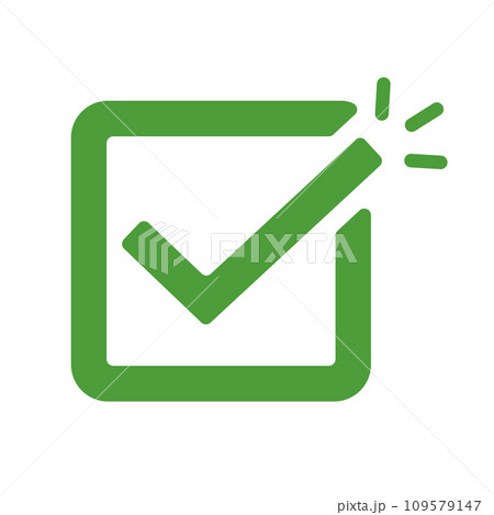 シンプルな強調されたチェックボックスアイコン。ベクター。 109579147