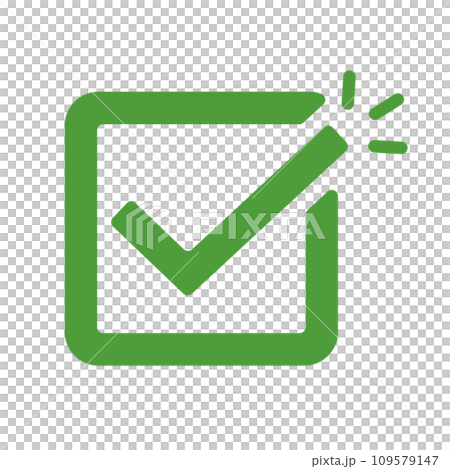 シンプルな強調されたチェックボックスアイコン。ベクター。 109579147