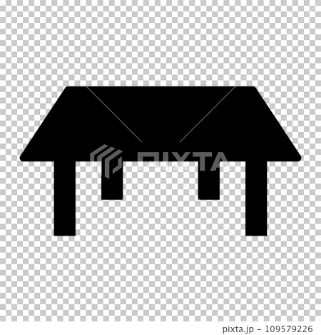 桌子剪影 109579226