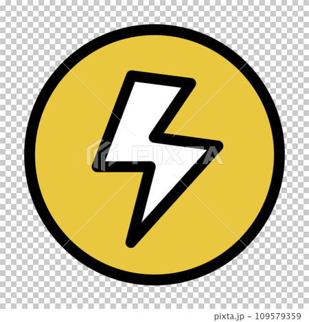 圓形電力圖示。電。向量。 109579359