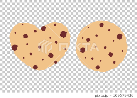 Chocolate chip cookie illustration set Chocolate chip cookie illustration set 109579436