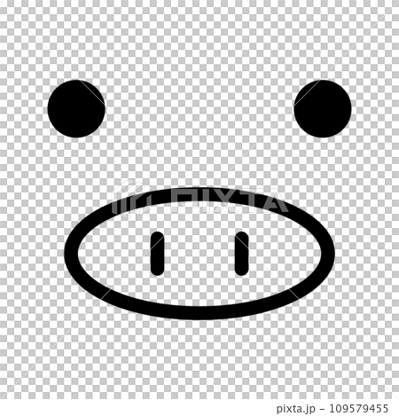 豚の顔のアイコン 豚の顔のアイコン 109579455