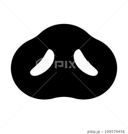 豚の鼻のシルエットアイコン。ベクター。 豚の鼻のシルエットアイコン。ベクター。 109579456
