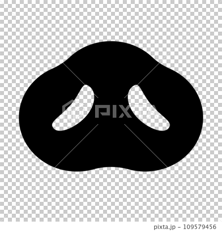 豚の鼻のシルエットアイコン。ベクター。 豚の鼻のシルエットアイコン。ベクター。 109579456