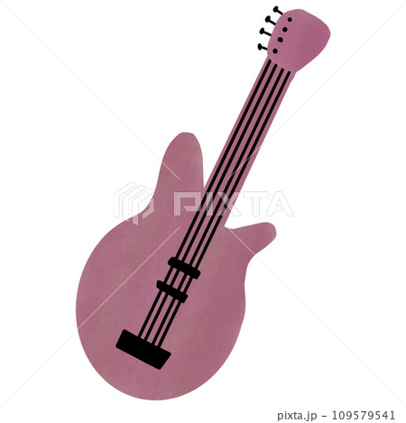 acoustic guitar in a shape of a heart acoustic guitar in a shape of a heart 109579541