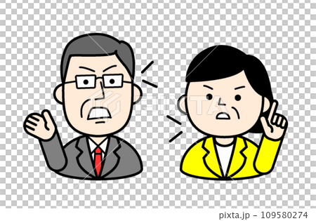 Simple character illustration: Politician engaged in heated debate Simple character illustration: Politician engaged in heated debate 109580274