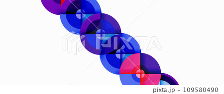 Circle trendy minimal geometric abstract background. Vector Illustration For Wallpaper, Banner, Background, Card, Book Illustration, landing page 109580490