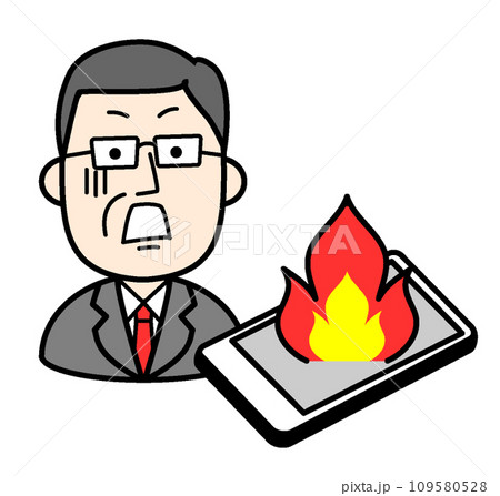 シンプルな人物イラスト スキャンダルで炎上する政治家 シンプルな人物イラスト スキャンダルで炎上する政治家 109580528