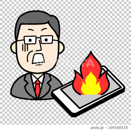 シンプルな人物イラスト スキャンダルで炎上する政治家 シンプルな人物イラスト スキャンダルで炎上する政治家 109580528