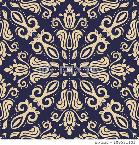 Classic Seamless Fine Pattern With Arabesques Classic Seamless Fine Pattern With Arabesques 109581103