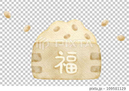 豆まきに使う升に入った大豆のイラスト素材 節分の日 豆まきに使う升に入った大豆のイラスト素材 節分の日 109581129