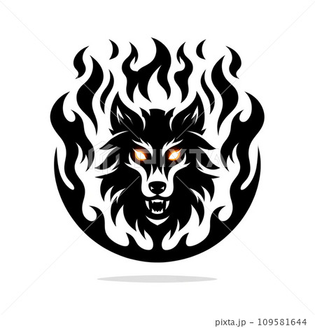 炎の中の黒狼アイコン 109581644