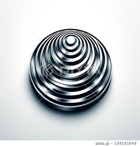 円形の金属波紋アイコン 109581648