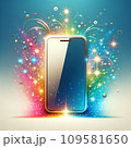 光輝くスマートフォンと星屑のアイコン 109581650