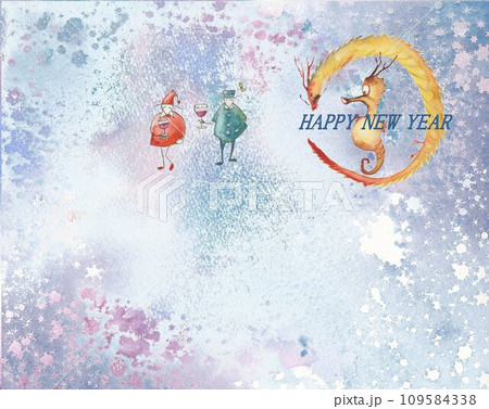 年賀素材　辰年　竜の落とし子 109584338