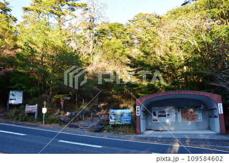 宮城県　県道1号線沿いの大浪池登山口と避難壕 109584602