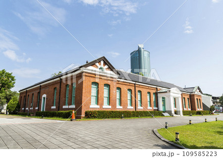 Building view of Tainan Cultural and Creative Park in Taiwan. The red brick building was the Monopoly Bureau branch of the Taiwan Governor's Office during Japanese rule. Building view of Tainan Cultural and Creative Park in Taiwan. The red brick building was the Monopoly Bureau branch of the Taiwan Governor's Office during Japanese rule. 109585223