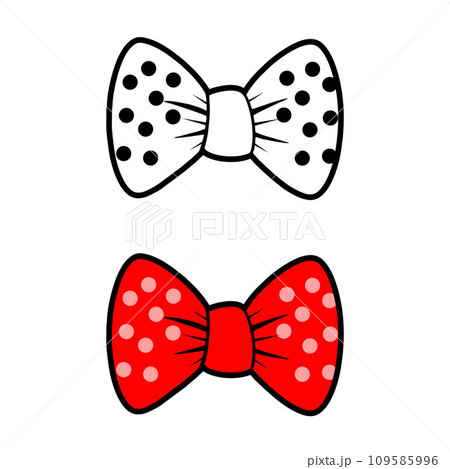 Red Bow Tie Vector Icon Illustration In Flat style 109585996
