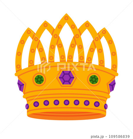 Golden Crown as Royal and Monarch Symbol Vector Illustration 109586839