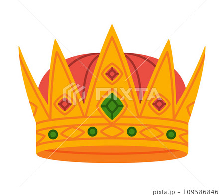 Golden Crown as Royal and Monarch Symbol Vector Illustration Golden Crown as Royal and Monarch Symbol Vector Illustration 109586846