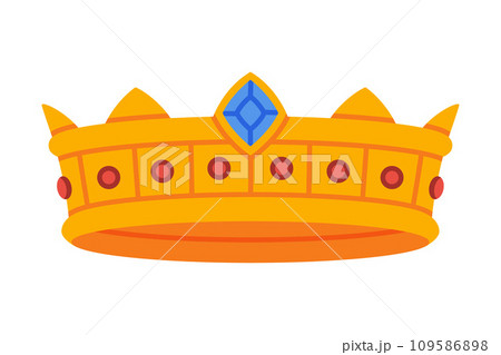 Golden Crown as Royal and Monarch Symbol Vector Illustration Golden Crown as Royal and Monarch Symbol Vector Illustration 109586898