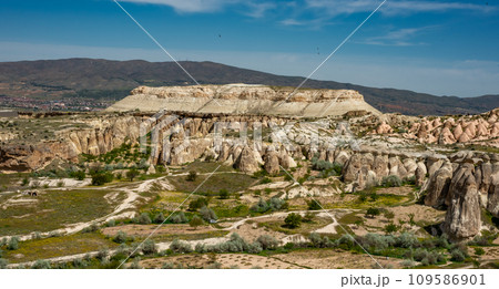 Spring view of Rose Valley in Cappadocia located in Chavusin village, Nevsehir district, Turkey, Asia. 109586901