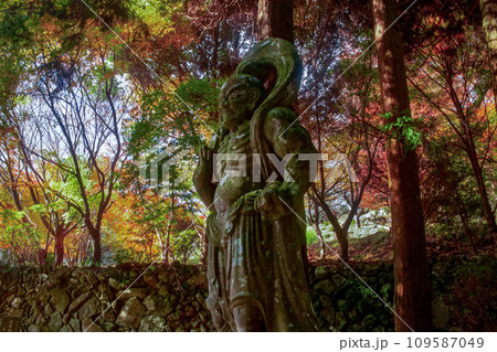 両子寺仁王像と紅葉 両子寺仁王像と紅葉 109587049